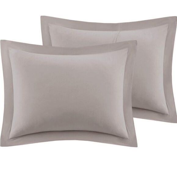 Madison Park Sarasota All Season Microcell Down Alternative Comforter Set, Taupe - Picture 3 of 7